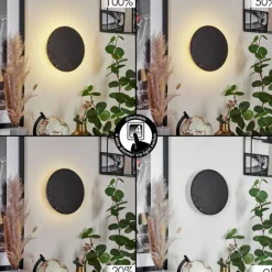 Luminaires Scandinaves-hofstein Applique murale Guadramil LED Noir, 1 lumière