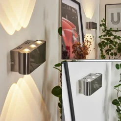 hofstein Applique murale Guiderkirch LED Nickel mat, 6 lumières