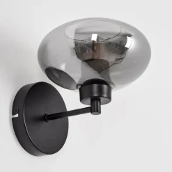 Suspension Verre Fumé-hofstein Applique murale Haikala Noir, 1 lumière