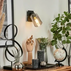 Suspension Verre Fumé-hofstein Applique murale Hunouri Noir, 1 lumière