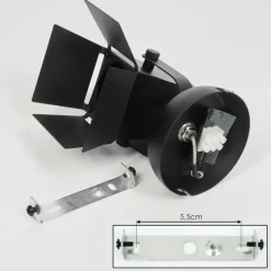 Lampes Industrielles-hofstein Applique murale Isanay LED Noir, 1 lumière