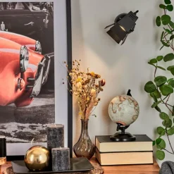 Lampes Industrielles-hofstein Applique murale Isanay LED Noir, 1 lumière