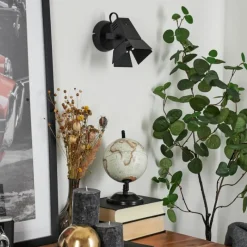 Lampes Industrielles-hofstein Applique murale Isanay LED Noir, 1 lumière