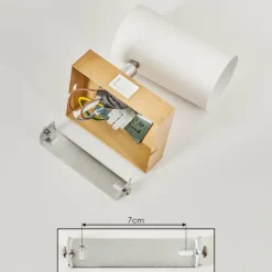 Luminaires Scandinaves-hofstein Applique murale Javel Chrome, Couleur bois, Écru, 1 lumière