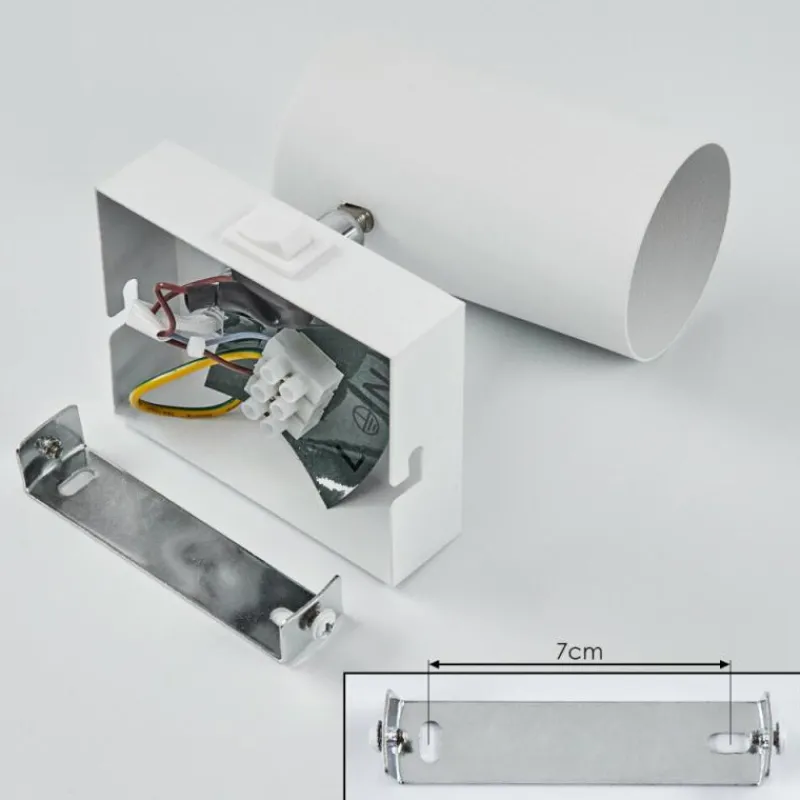 Luminaires Scandinaves-hofstein Applique murale Javel Chrome, Blanc, 1 lumière