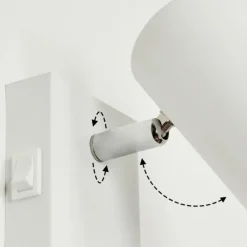 Luminaires Scandinaves-hofstein Applique murale Javel Chrome, Blanc, 1 lumière