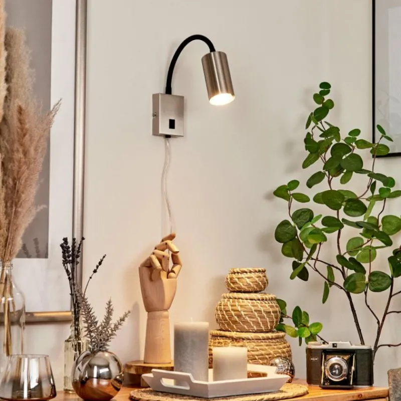 hofstein Applique murale Javel Nickel mat, Noir, 1 lumière