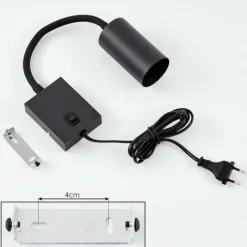 hofstein Applique murale Javel Noir, 1 lumière