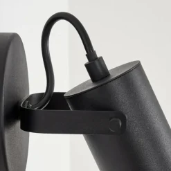 hofstein Applique murale Kergus Noir, 1 lumière