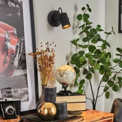 hofstein Applique murale Kergus Noir, 1 lumière