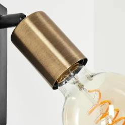 Lampes Vintages & Rétros-hofstein Applique murale Laharie Vieux laiton, Noir, 1 lumière