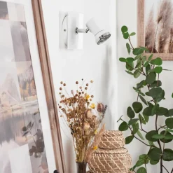 hofstein Applique murale Lanrigan LED Chrome, Blanc, 1 lumière