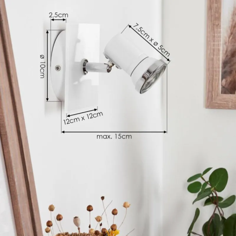 hofstein Applique murale Lanrigan LED Chrome, Blanc, 1 lumière