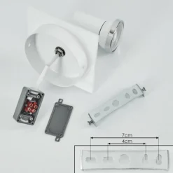 hofstein Applique murale Lanrigan LED Chrome, Blanc, 1 lumière