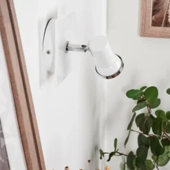 hofstein Applique murale Lanrigan LED Chrome, Blanc, 1 lumière