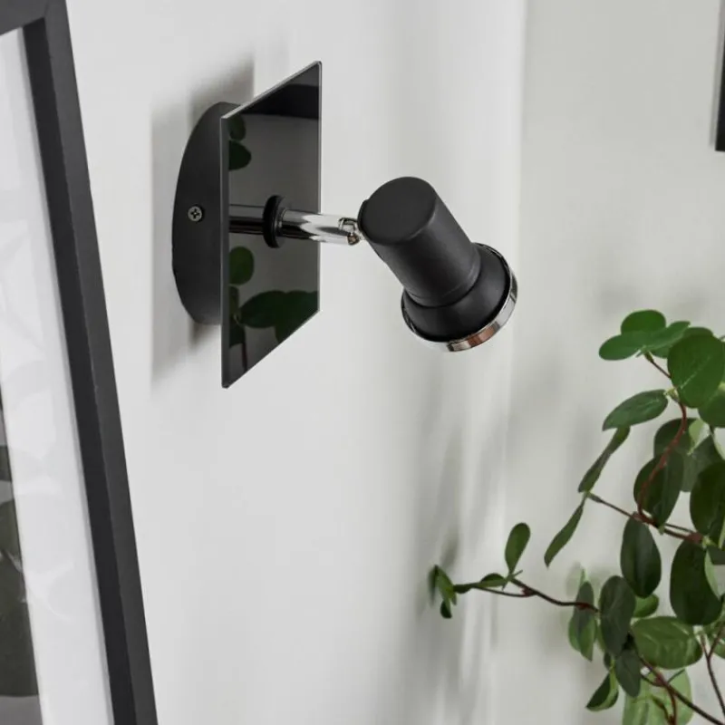 hofstein Applique murale Lanrigan Chrome, Noir, 1 lumière