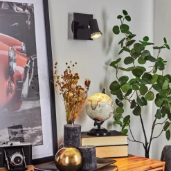 hofstein Applique murale Lanrigan Chrome, Noir, 1 lumière