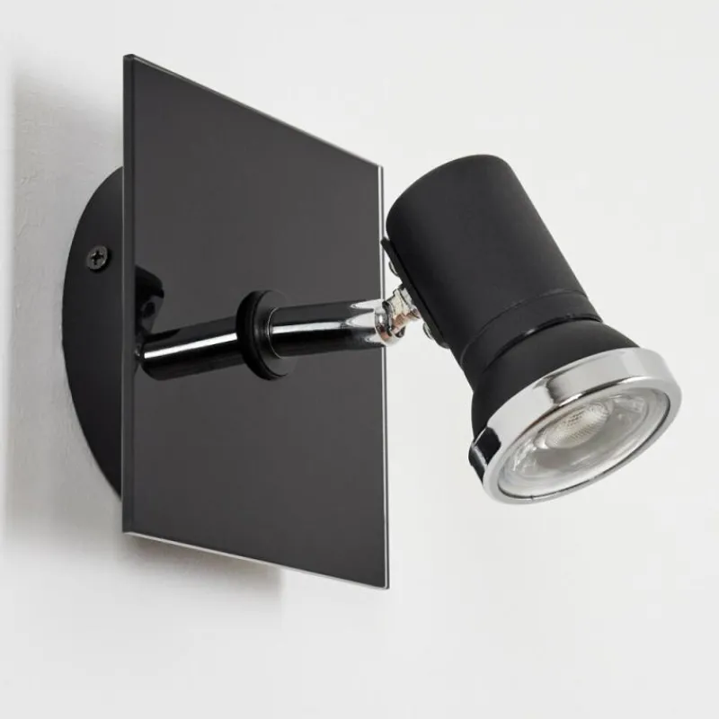 hofstein Applique murale Lanrigan Chrome, Noir, 1 lumière