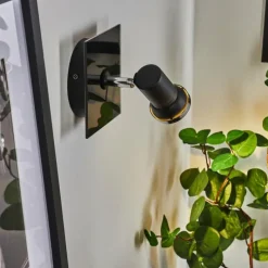 hofstein Applique murale Lanrigan Chrome, Noir, 1 lumière