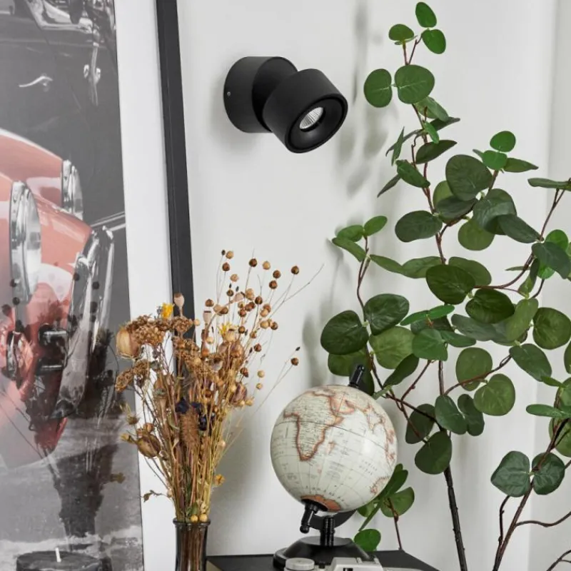 hofstein Applique murale Laonsana LED Noir, 1 lumière