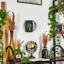 Style Boho-Chic-hofstein Applique murale Lepa Vert, 1 lumière