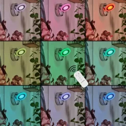 hofstein Applique murale Lucy LED Chrome, 1 lumière, Télécommandes, Changeur de couleurs