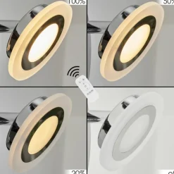 hofstein Applique murale Lucy LED Chrome, 1 lumière, Télécommandes, Changeur de couleurs