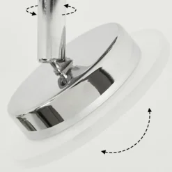 hofstein Applique murale Lucy LED Chrome, 1 lumière, Télécommandes, Changeur de couleurs