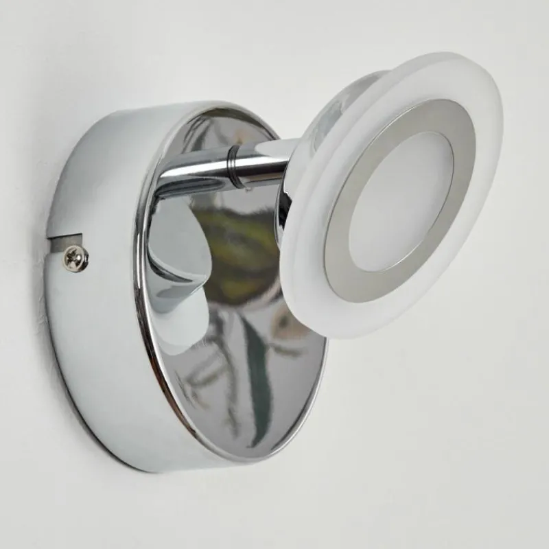 hofstein Applique murale Lucy LED Chrome, 1 lumière, Télécommandes, Changeur de couleurs