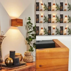 hofstein Applique murale Marmorera LED Écru, Noir, 1 lumière