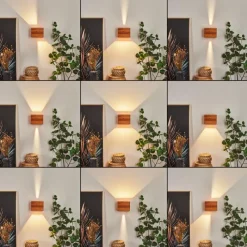 hofstein Applique murale Marmorera LED Écru, Noir, 1 lumière