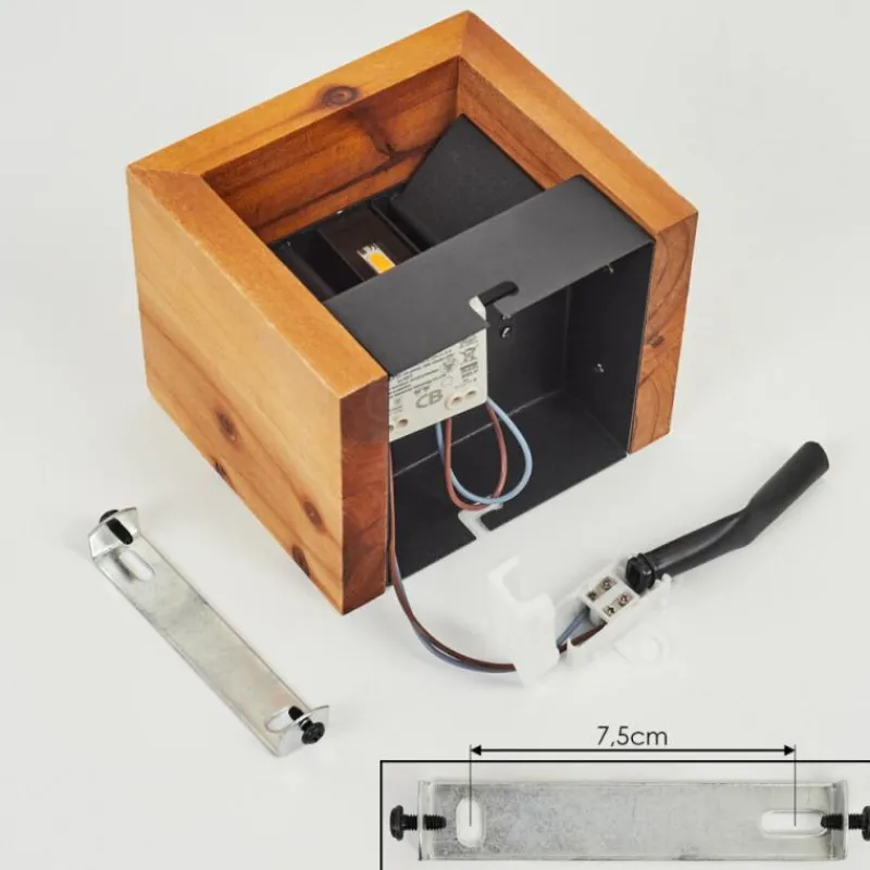 hofstein Applique murale Marmorera LED Écru, Noir, 1 lumière