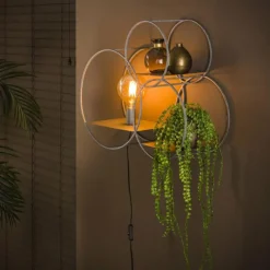 hofstein Applique murale Maynal Argent Oxydé, 1 lumière* Appliques