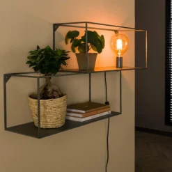 hofstein Applique murale Maynal Argent Oxydé, 1 lumière* Appliques