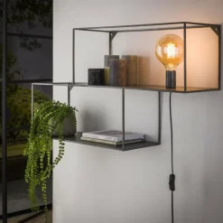 hofstein Applique murale Maynal Argent Oxydé, 1 lumière* Appliques