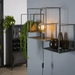 hofstein Applique murale Maynal Argent Oxydé, 1 lumière* Appliques