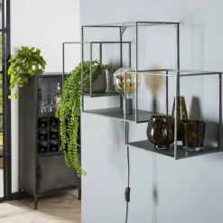 hofstein Applique murale Maynal Argent Oxydé, 1 lumière* Appliques