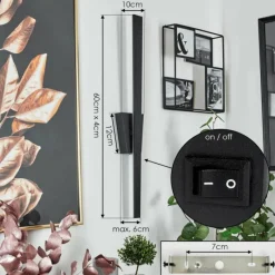 hofstein Applique murale Meels LED Noir, 1 lumière