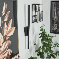 hofstein Applique murale Meels LED Noir, 1 lumière