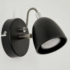 hofstein Applique murale Moesdorf LED Nickel mat, Noir, 1 lumière