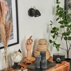 hofstein Applique murale Moesdorf LED Nickel mat, Noir, 1 lumière