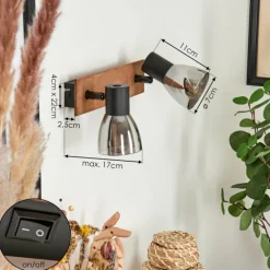 Suspension Verre Fumé-hofstein Applique murale Murianette Écru, Noir, 2 lumières