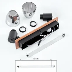 Suspension Verre Fumé-hofstein Applique murale Murianette Écru, Noir, 2 lumières