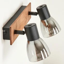 Suspension Verre Fumé-hofstein Applique murale Murianette Écru, Noir, 2 lumières