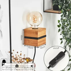 Luminaires Scandinaves-hofstein Applique murale Nebrijo Écru, Noir, 1 lumière