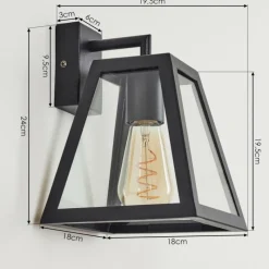 hofstein Applique murale Nittorp Noir, 1 lumière