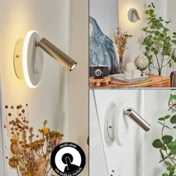 hofstein Applique murale Orchaise LED Blanc, 2 lumières