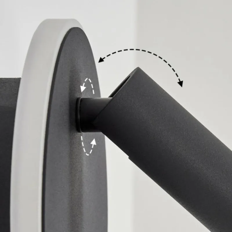 hofstein Applique murale Orchaise LED Noir, Blanc, 2 lumières