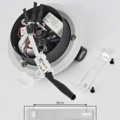 hofstein Applique murale Orchaise LED Noir, Blanc, 2 lumières