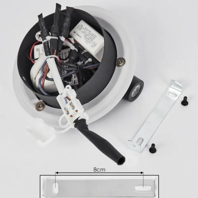 hofstein Applique murale Orchaise LED Noir, Blanc, 2 lumières